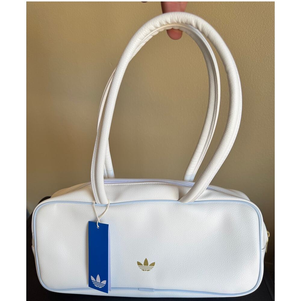 Adidas Adicolor Elongated Airliner Shoulder Bag White Trefoil NWT